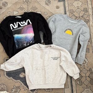 Zara H&M Jack Surfboards SpongeBob Black NASA & Gray Kids Sweatshirts size 3-4